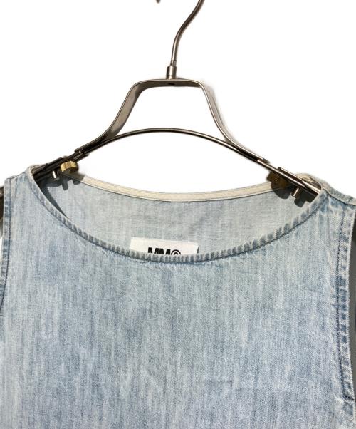 MM6 Maison Margiela（エムエムシックスメゾンマルジェラ）MM6 Maison Margiela (エムエムシックスメゾンマルジェラ) ノースリーブデニムチュニック インディゴ サイズ:36の古着・服飾アイテム