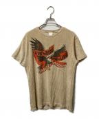 MADE WORNメイドウォーン）の古着「Harley Davidsonパイル地Tシャツ」｜ベージュ
