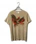 MADE WORN（メイドウォーン）の古着「Harley Davidsonパイル地Tシャツ」｜ベージュ