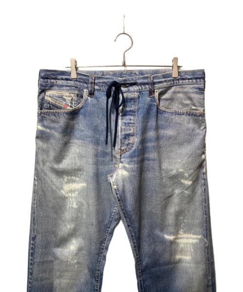 DIESEL（ディーゼル）DIESEL (ディーゼル) 転写プリントイージーデニムパンツ インディゴ サイズ:w36の古着・服飾アイテム