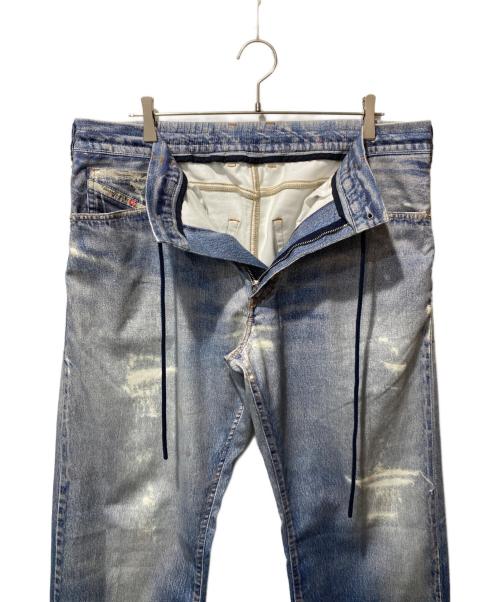 DIESEL（ディーゼル）DIESEL (ディーゼル) 転写プリントイージーデニムパンツ インディゴ サイズ:w36の古着・服飾アイテム