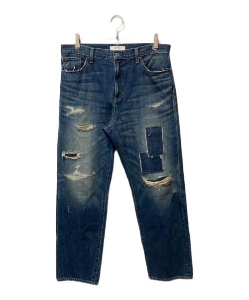 JOHNBULL（ジョンブル）Johnbull (ジョンブル) ダメージ加工デニムパンツ インディゴ サイズ:LLの古着・服飾アイテム