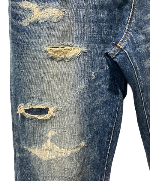 JOHNBULL（ジョンブル）Johnbull (ジョンブル) ダメージ加工デニムパンツ インディゴ サイズ:LLの古着・服飾アイテム