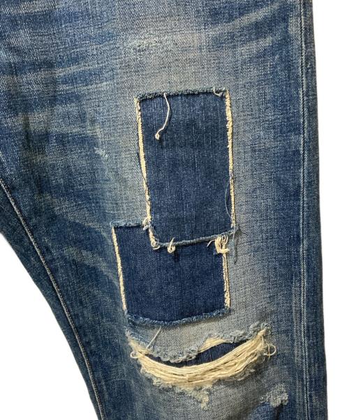 JOHNBULL（ジョンブル）Johnbull (ジョンブル) ダメージ加工デニムパンツ インディゴ サイズ:LLの古着・服飾アイテム
