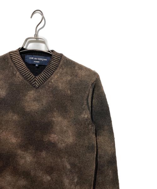 COMME des GARCONS HOMME（コムデギャルソン オム）COMME des GARCONS HOMME (コムデギャルソン オム) Vネックニット ブラウン サイズ:Sの古着・服飾アイテム