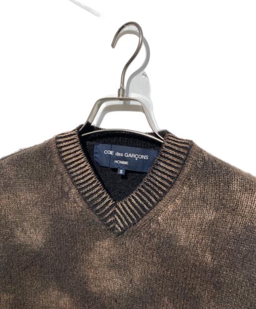 COMME des GARCONS HOMME（コムデギャルソン オム）COMME des GARCONS HOMME (コムデギャルソン オム) Vネックニット ブラウン サイズ:Sの古着・服飾アイテム