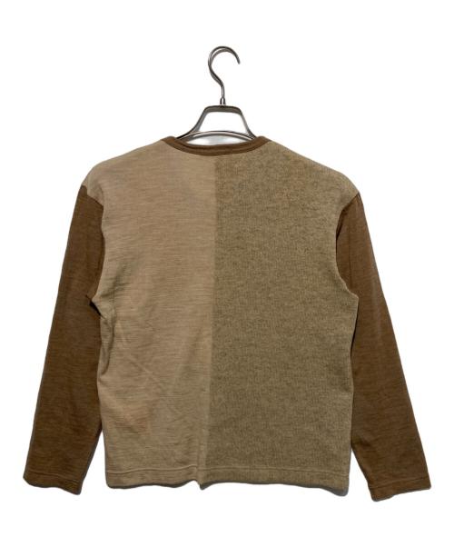 COMME des GARCONS HOMME（コムデギャルソン オム）COMME des GARCONS HOMME (コムデギャルソン オム) 切替Vネックニット ベージュ サイズ:Sの古着・服飾アイテム