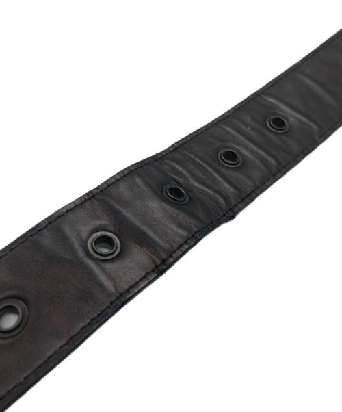 BOTTEGA VENETA（ボッテガベネタ）BOTTEGA VENETA (ボッテガベネタ) イントレチャートレザーベルト ブラック サイズ:95cm 38inの古着・服飾アイテム