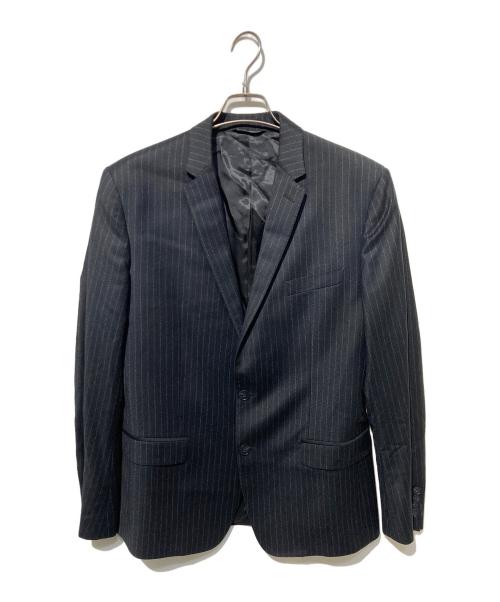 DOLCE & GABBANA（ドルチェ＆ガッバーナ）DOLCE & GABBANA (ドルチェ＆ガッバーナ) ストライプセットアップスーツ ブラック サイズ:50の古着・服飾アイテム