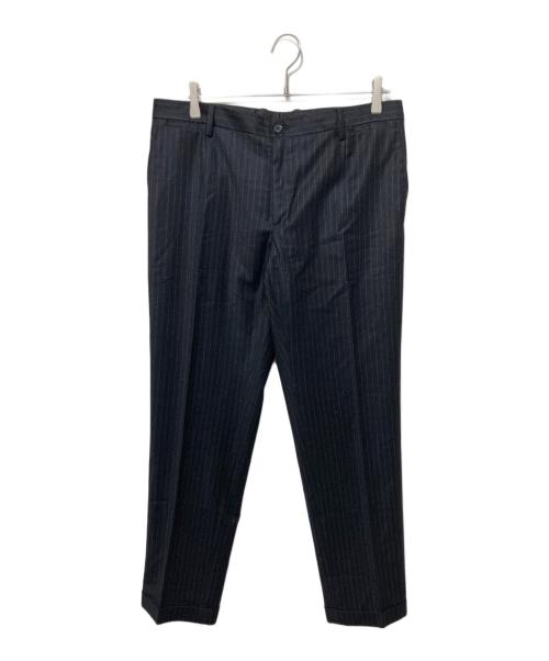 DOLCE & GABBANA（ドルチェ＆ガッバーナ）DOLCE & GABBANA (ドルチェ＆ガッバーナ) ストライプセットアップスーツ ブラック サイズ:50の古着・服飾アイテム