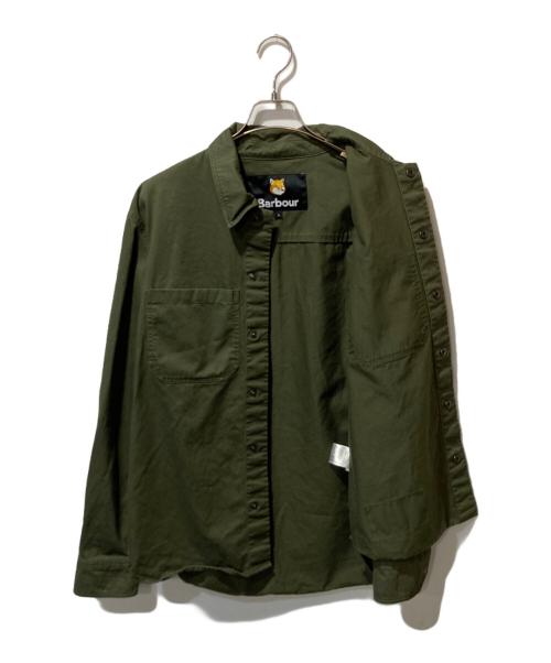 maison kitsune（メゾンキツネ）maison kitsune (メゾンキツネ) Barbour (バブアー) BARBOUR X MK OVERSHIRT カーキ サイズ:SIZE Mの古着・服飾アイテム