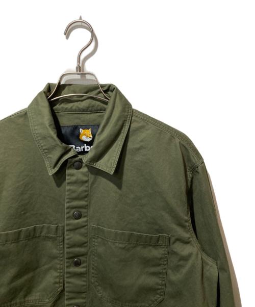 maison kitsune（メゾンキツネ）maison kitsune (メゾンキツネ) Barbour (バブアー) BARBOUR X MK OVERSHIRT カーキ サイズ:SIZE Mの古着・服飾アイテム