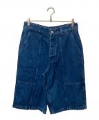maison kitsuneメゾンキツネ）の古着「DENIM WORKWEAR BERMUDA」｜インディゴ