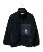 maison kitsuneメゾンキツネ）の古着「カジュアル フリース ジャケット」｜ブラック