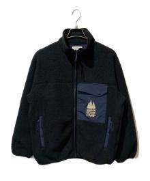 maison kitsune（メゾンキツネ）の古着「カジュアル フリース ジャケット」｜ブラック