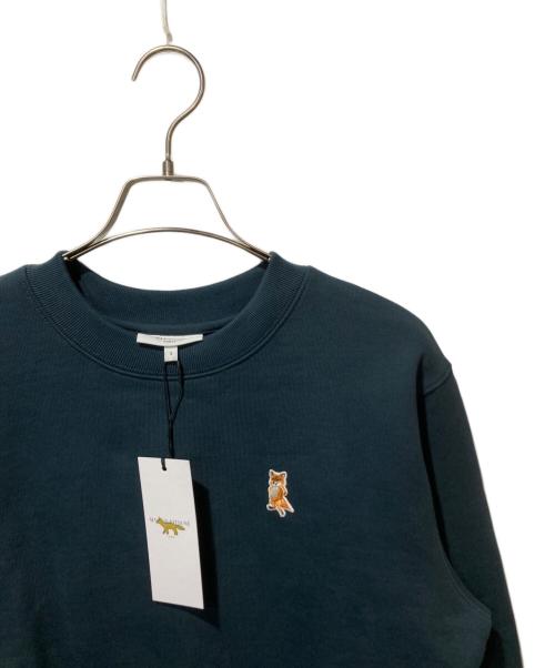 maison kitsune（メゾンキツネ）MAISON KITSUNE (メゾンキツネ) レディ フォックス クロップ スウェットシャツ ネイビー サイズ:S 未使用品の古着・服飾アイテム