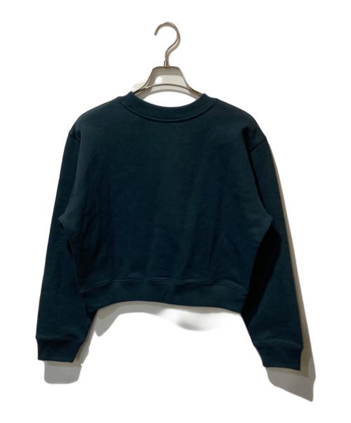 maison kitsune（メゾンキツネ）MAISON KITSUNE (メゾンキツネ) レディ フォックス クロップ スウェットシャツ ネイビー サイズ:S 未使用品の古着・服飾アイテム