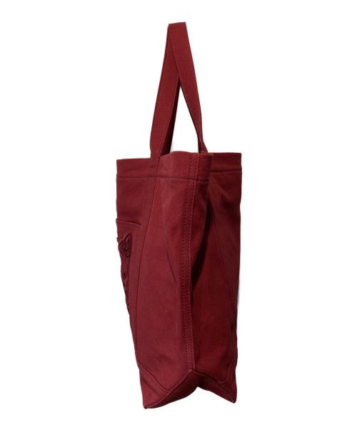 maison kitsune（メゾンキツネ）MAISON KITSUNE (メゾンキツネ) BOLD FOX HEAD CLASSIC TOTE BAGボールド フォックスヘッド クラシック トートバッグ レッドの古着・服飾アイテム