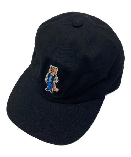 maison kitsune（メゾンキツネ）maison kitsune (メゾンキツネ) ドレスフォックスキャップ ブラック サイズ:U 未使用品の古着・服飾アイテム