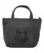 maison kitsuneメゾンキツネ）の古着「FOX HEAD MINI TOTE」｜カーキ