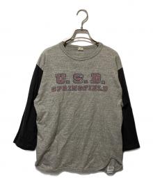 WAREHOUSE（ウエアハウス）の古着「7分袖ベースボールTシャツ」｜グレー×ブラック