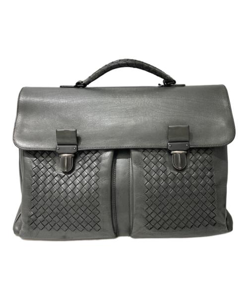 BOTTEGA VENETA（ボッテガベネタ）BOTTEGA VENETA (ボッテガベネタ) イントレチャート ビジネスバッグ グレーの古着・服飾アイテム
