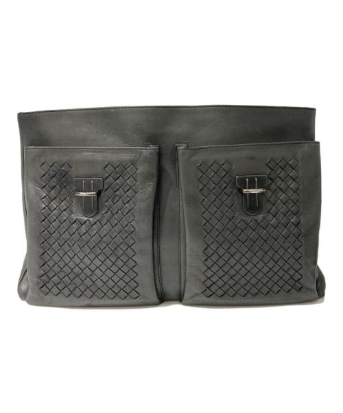 BOTTEGA VENETA（ボッテガベネタ）BOTTEGA VENETA (ボッテガベネタ) イントレチャート ビジネスバッグ グレーの古着・服飾アイテム