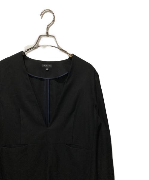 INDIVI（インディヴィ）INDIVI (インディヴィ) スーツライクプルオーバー ブラック サイズ:38の古着・服飾アイテム