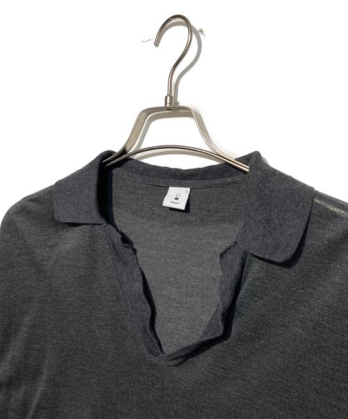 mocT（モクティ）mocT (モクティ) スキッパーカットソー ブラック サイズ:Lの古着・服飾アイテム