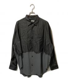 STUDIOUS×N.HOOLYWOOD（ステュディオス×エヌ ハリウッド）の古着「別注 SWITCHING L/S SHIRT」｜ブラック