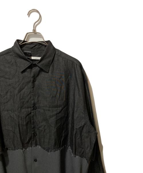 STUDIOUS（ステュディオス）STUDIOUS (ステュディオス) N.HOOLYWOOD (エヌ ハリウッド) 別注 SWITCHING L/S SHIRT ブラック サイズ:40の古着・服飾アイテム