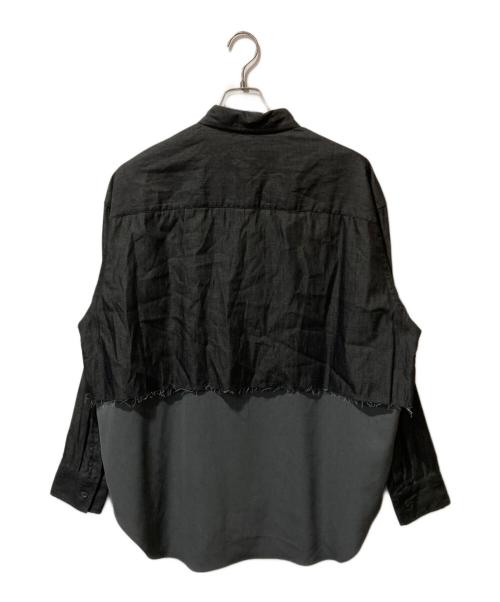 STUDIOUS（ステュディオス）STUDIOUS (ステュディオス) N.HOOLYWOOD (エヌ ハリウッド) 別注 SWITCHING L/S SHIRT ブラック サイズ:40の古着・服飾アイテム