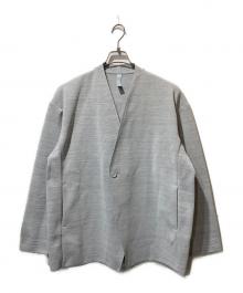 CFCL（シーエフシーエル）の古着「MILAN COLLARLESS DOUBLEBREASTED BOXY JACKET」｜グレー