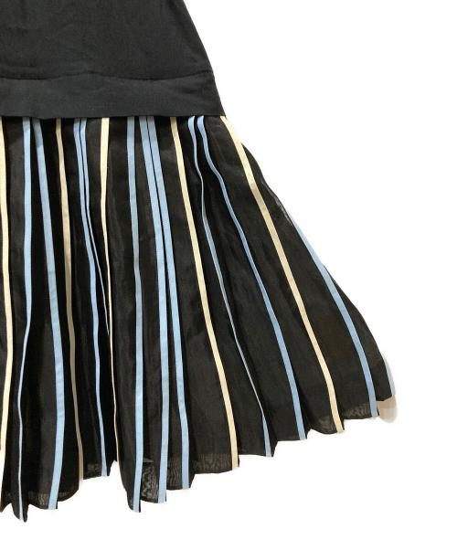 BODICE（ボディス）bodice (ボディス) レーヨンシルクデザインワンピース ブラック サイズ:ＸＳの古着・服飾アイテム