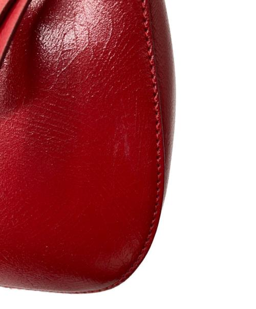 MIU MIU（ミュウミュウ）MIU MIU (ミュウミュウ) レザーミニハンドバッグ レッドの古着・服飾アイテム
