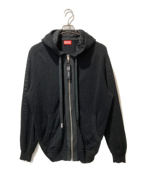 DIESEL（ディーゼル）DIESEL (ディーゼル) K-LIDY-NEW メッシュパーカー ブラック サイズ:Lの古着・服飾アイテム