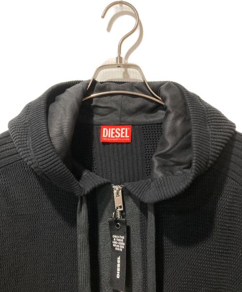 DIESEL（ディーゼル）DIESEL (ディーゼル) K-LIDY-NEW メッシュパーカー ブラック サイズ:Lの古着・服飾アイテム