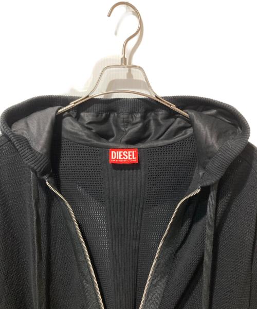 DIESEL（ディーゼル）DIESEL (ディーゼル) K-LIDY-NEW メッシュパーカー ブラック サイズ:Lの古着・服飾アイテム