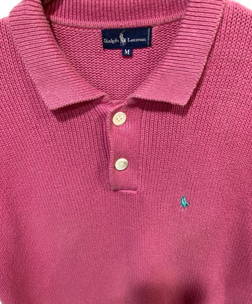 POLO RALPH LAUREN（ポロ・ラルフローレン）POLO RALPH LAUREN (ポロ・ラルフローレン) ポロニット ピンク サイズ:Mの古着・服飾アイテム