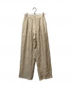 CLANEクラネ）の古着「SHEER AIRY PANTS」｜ベージュ