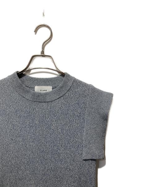 CLANE（クラネ）CLANE (クラネ) SQUARE SLEEVE KNIT TOPS グレー サイズ:1の古着・服飾アイテム