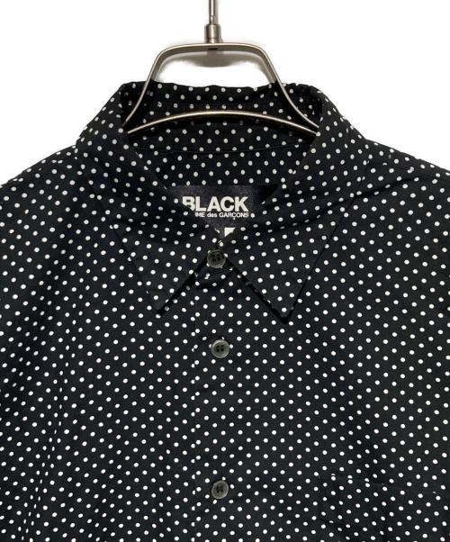 BLACK COMME des GARCONS（ブラックコムデギャルソン）BLACK COMME des GARCONS (ブラックコムデギャルソン) ドット柄シャツ ブラック サイズ:Ｓの古着・服飾アイテム