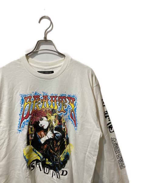 glamb（グラム）glamb (グラム) hide (ヒデ) コラボプリントカットソー ホワイト サイズ:Sの古着・服飾アイテム