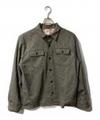 stussyステューシー）の古着「裏カモ柄ウールジャケット」｜グレー