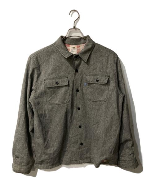 stussy（ステューシー）stussy (ステューシー) 裏カモ柄ウールジャケット グレー サイズ:ＸＬの古着・服飾アイテム