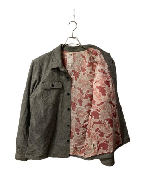 stussy（ステューシー）stussy (ステューシー) 裏カモ柄ウールジャケット グレー サイズ:ＸＬの古着・服飾アイテム