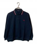 FRED PERRY×BEAMSフレッドペリー×ビームス）の古着「別注 Long Sleeve Pique Polo Shirt」｜ネイビー