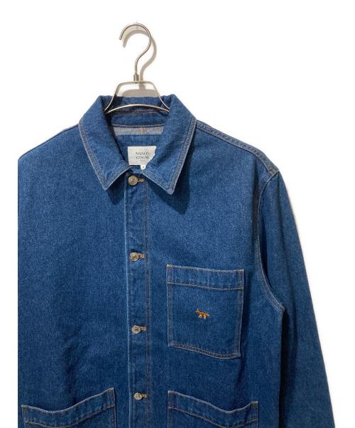 maison kitsune（メゾンキツネ）MAISON KITSUNE (メゾンキツネ) DENIM WORKWEAR JACKET インディゴ サイズ:Mの古着・服飾アイテム