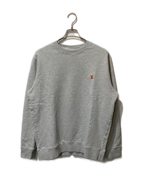 maison kitsune（メゾンキツネ）maison kitsune (メゾンキツネ) FOX HEAD PATCHスウェット グレー サイズ:XLの古着・服飾アイテム