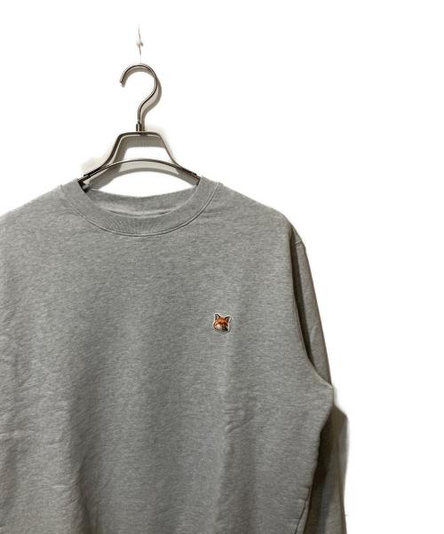 maison kitsune（メゾンキツネ）maison kitsune (メゾンキツネ) FOX HEAD PATCHスウェット グレー サイズ:XLの古着・服飾アイテム
